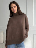 And Winter Pure Color Turtleneck Sweater Hot Selling Burst Comfortable Loose Basic Jacket Sweater