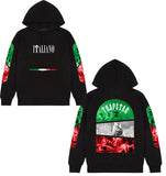 Hoodie Trapstar Letter Casual Street Youth Sweat Cotton Red Black Print Plus Velvet