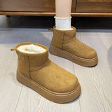 Thick-Bottomed Snow Boots Women's Winter 2025 Plus Thick Warm Cotton Shoes Women's Casual Sleeve Cotton