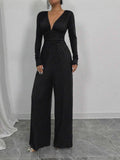 Women's Dark V Solid-Color Pit Strip Sexy Body-Snley Elegant Temperament