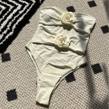 2024 New Sexy Hollow Rose Conjoined Swimsuit