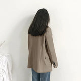 Zingj Suit Jacket Female 2024 Spring And Autumn New Korean Version Loose Students Long Jacket Casual Small Suit