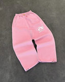 Grip Velvet Embroidered Sweatpants Trapstar Letter Casual Street Youth Plus