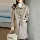 This Coat Woman 2025 Autumn And Winter New Small Man Thick Korean Version Of The Long-Term