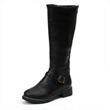 Boots Over The Knee Boots Side Zipper Coarse And Women's Boots Size 40-43 WSIH