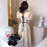 Dress Women Floral Duie Korean Style Short Sleeve Casual Office Ladies Loose Dresses Modis 2023 Fashion Spring Dress