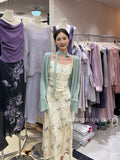 Xixi 13 Lines 2025 Spring And Summer New Temperament Printing Pure Desire High-Waisted Sling Dress Women