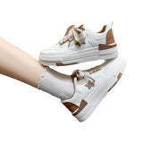 Winter New Velvet Explosion Of Women's Chic Shoes With Sports Board Shoes Thick-Soled Small White Shoes