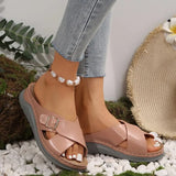 Summer Slopes And Cool Slippers Cross With Beach Sandals Women's Large Size Women's High