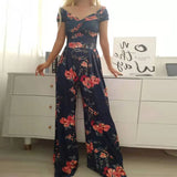 New Women's Fashion Temperament Elegant Commuter Print Broad-Legged Women's