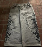 New Popular Men's Broad Leg Pants Plus Side Print Series Of Teen Casual
