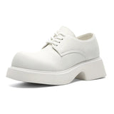 2025 New Formal Shoes Male Increased Round Head Trend Versatile British Wind Low Heel Tooling Shoes