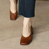 Single-Shoe Women In The Spring Of 2025 New Simple French Retro Soft Head Casual Coarse And Anti-Slip Women's Singles