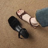 Word With Toe Sandals In The Summer Of 2025 New Temperament Fine Heel Soft Head Black High-Heeled