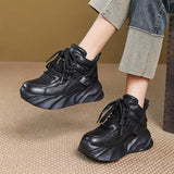 Time 138] Head-Level Cowfum Old Dad Shoes Women's Autumn Light Sports Leisure Single Shoes Small Heightening Women's