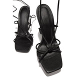 High-Heeled Square Fashion Women's Walking Show Fine Heel Sandals Heels Thin Belt Combination Of Cool