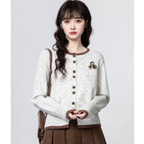 New French Style Fragrant Retro Temperament Knitted Short Coat Women's Autumn And Winter New Fashion
