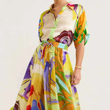 New Temperament Commuter Fashion Printed Shirt Casual