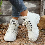 Shoes Children's Shoes 2025 New Winter Large-Size Casual Plus Velvet Winter Shoes Korean Version Of The Students' Women's Shoes High-Top