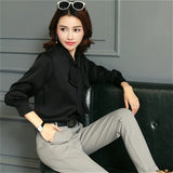 Womens Tops Blouses 2023 new Spring Plus Size Casual Chiffon Blouse V-Neck Solid Shirt Bow Lantern Sleeve fashion Blusas