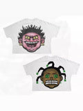 T-Shirt Hip-Hop Fun Cartoon Pattern Printing Oversized T-Shirt Original Gothic Cotton Short