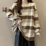 Zingj Stripe Thin Hoodie Women's 2023 New Autumn Show Thin Fat Mm Cover Belly Loose Student