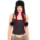 Autumn And Winter Costume Crucifix Hot Hat Cute Warm Lightning Hat Y2K