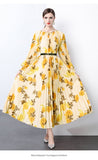 New Women's Dress Dress Oversized Dress Print 100 Folds T-Shirt With T-Shirt Holiday Casual