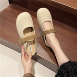 Half Slippers Women Wear 2025 Spring And Summer New French Soft Base Pregnant Women With A Foot Pedaling Bottom Of The Muller Cold