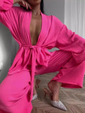 Women's Loose Comfortable Nine-Sleeve Trousers Pyjamas Two Sets Of Homewear