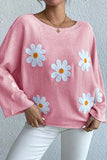 Embroidered Flower Women's Clothing 2025 New Loose One-Word Shoulder Jacket