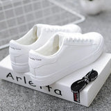 White Shoes Women's New Fashion Flat Plate Shoes Students Breathable Women's Shoes Net Red Single Shoes Casual White Shoes In The Spring And Autumn Of