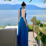 Zingj Shot French Sexy Elegant Senior Sense Temperament Seaside Vacation Wind Hanging Neck