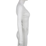 Lace Trim White Knit TopOutfit
