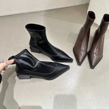 Short Boots Women's New 2025 Autumn And Winter Women's Boots Fashion Coarse And Thin Boots Niche Design Martin