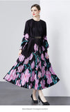 New Women's Dress Dress Oversized Dress Print 100 Folds T-Shirt With T-Shirt Holiday Casual