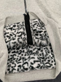 Autumn And Winter New Hooded Jacket Two-Sided Pattern Retro Leopard Zipper Hoodie Loose Personality