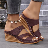 Bottom Round Head One-Word Wear 2025 New Summer Slope And Large-Size Women's Fashion Cold Slippers