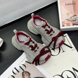 Drill Full Of Stars Old Dad Shoes 2025 Spring And Autumn New Thick Bottom Height Full Of Diamonds In The Tide Of Net Red Casual