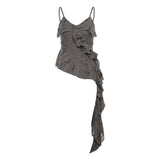 2024 Summer New Women's Clothing Solid Color Repair Street Fashion Slings Sexy Bare Waist Vest