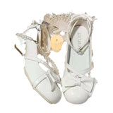Jane Shoes Women's New Summer 2025 New Cross-Buntered Laureta Elegant Round Head Coarse Sheel Singles