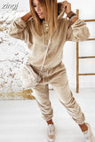 Piece Set Women Tracksuit Velour Women Velvet Set Woman Tracksuit Sets Winter Top & Pants Velvet Suit Conjuntos De