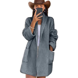 Sheintemu Autumn And Winter Western Wind Long Sleeve Collar Sweater