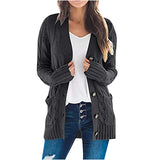 2025 New Women's Casual Cardigan Jacket Solid Color Mah-Button Cardigan Sweater