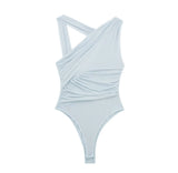 Women's ZA Summer New Asymmetric Folding Decoration Folding Net Holiday