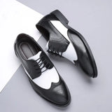 Zingj British Bullock Men's Plus Size Men's Shoes Fashion Trend Round-Headed Men's Single