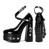 Lolita Gothic Rivet Y2K Hottie High Heeled Women's Singles
