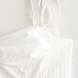 New Women's Fashion Folding Layer Decoration Of The Silk Sleeveless Sleeved Dress Is