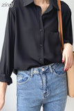 Vintage Blouse Women Autumn Long Sleeve Shirt Women Korean Style Loose Casual White Tops Solid Elegant Blusas All