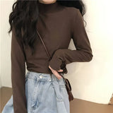 Zingj 2024 New Interior With Long-Sleeved T-Shirt Student Top Women's